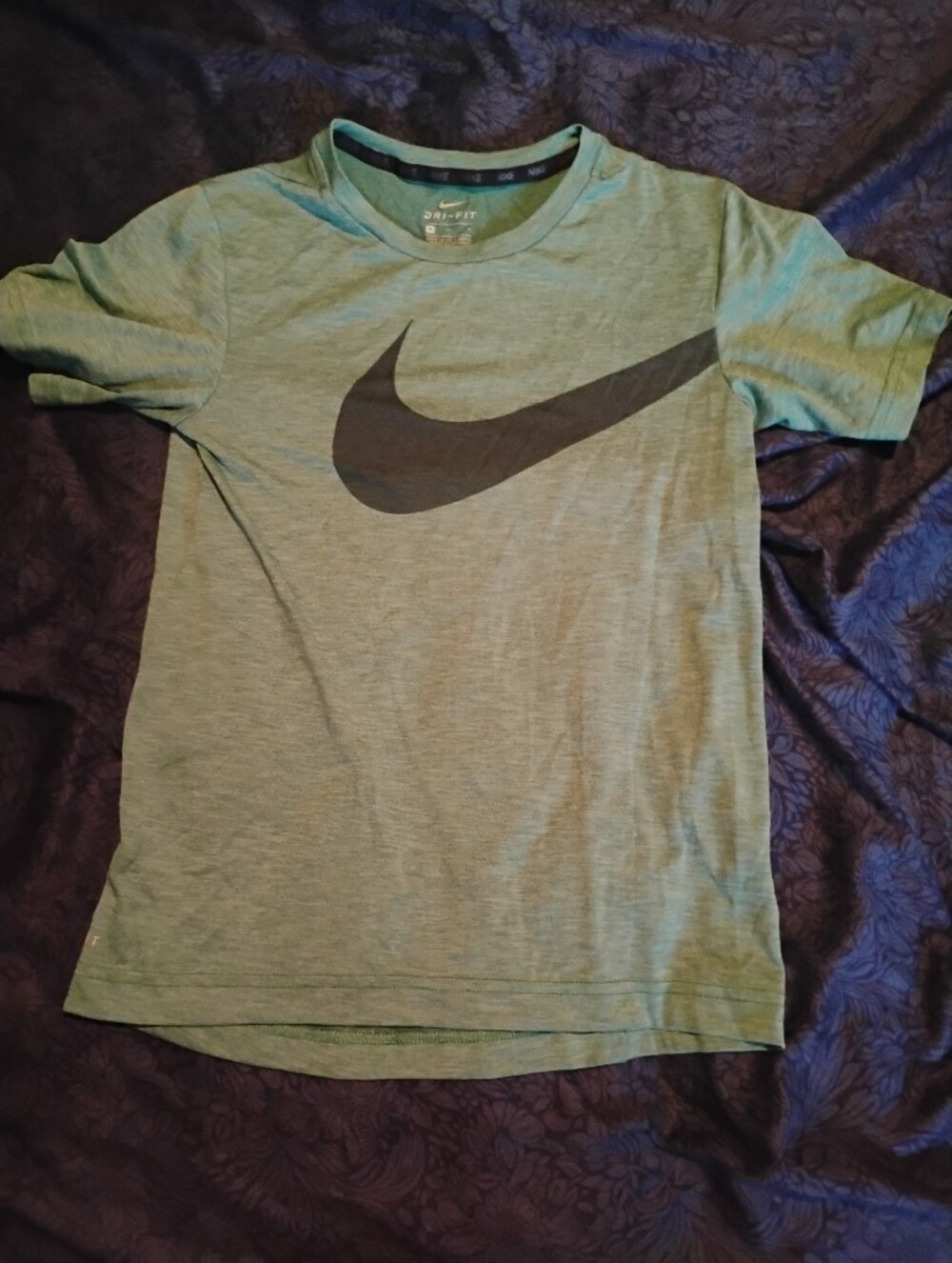 Nike Dri-FIT Green Heather Swoosh Tee
